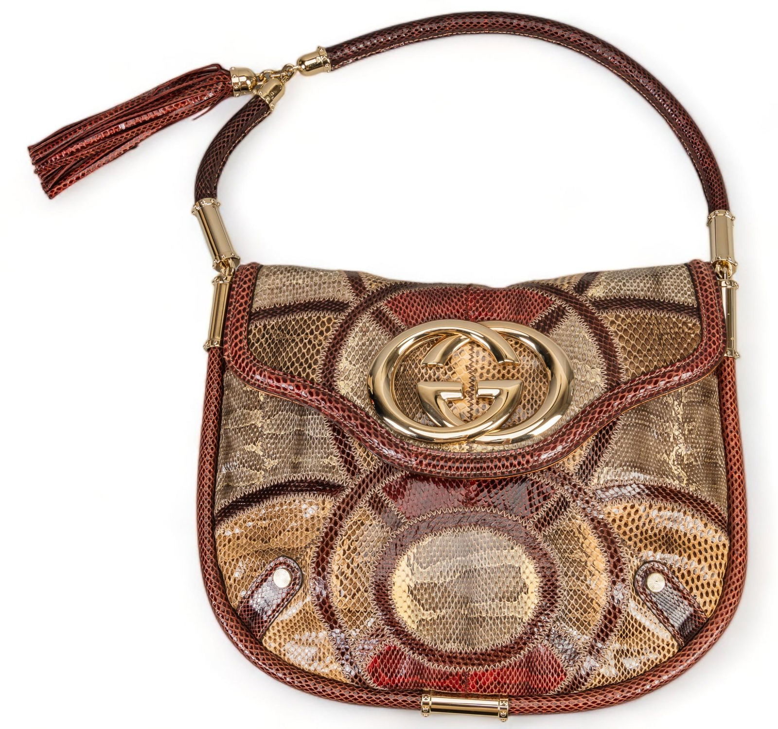 Vikki Carr | Gucci "Britt" Patchwork Snakeskin Handbag (1 of 12)