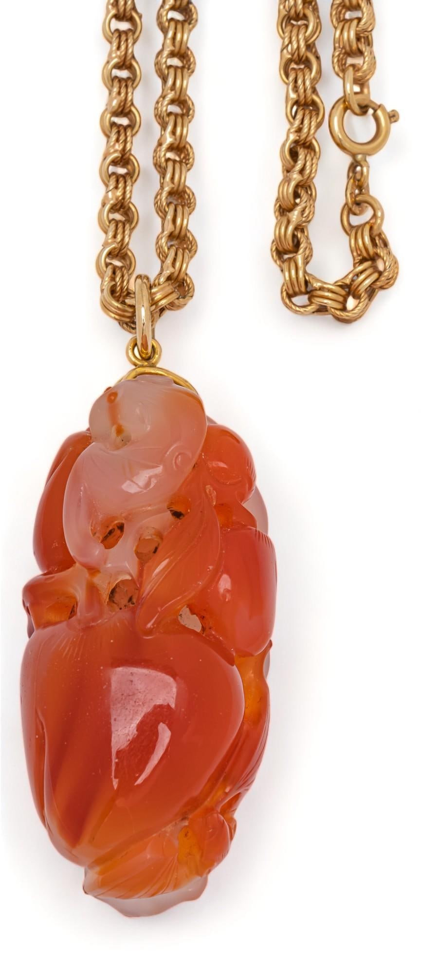 Vikki Carr | 14K Jade Fruit Necklace (1 of 6)