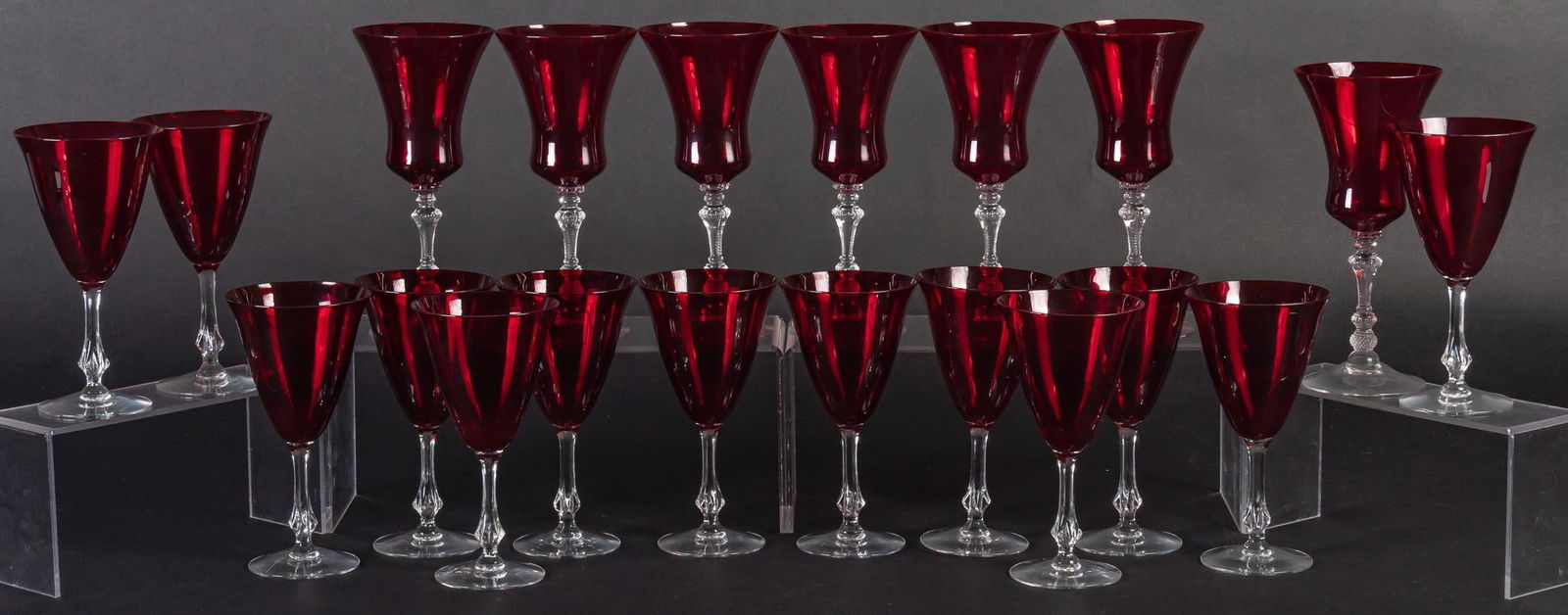 Vikki Carr | Vintage Ruby Water Goblets (1 of 9)