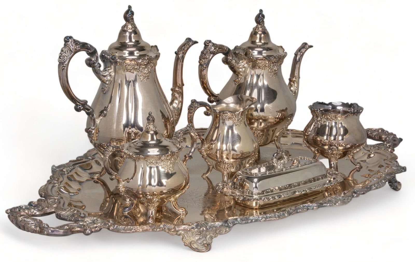 Vikki Carr | Baroque by Wallace Silverplate Tea Set (1 of 13)