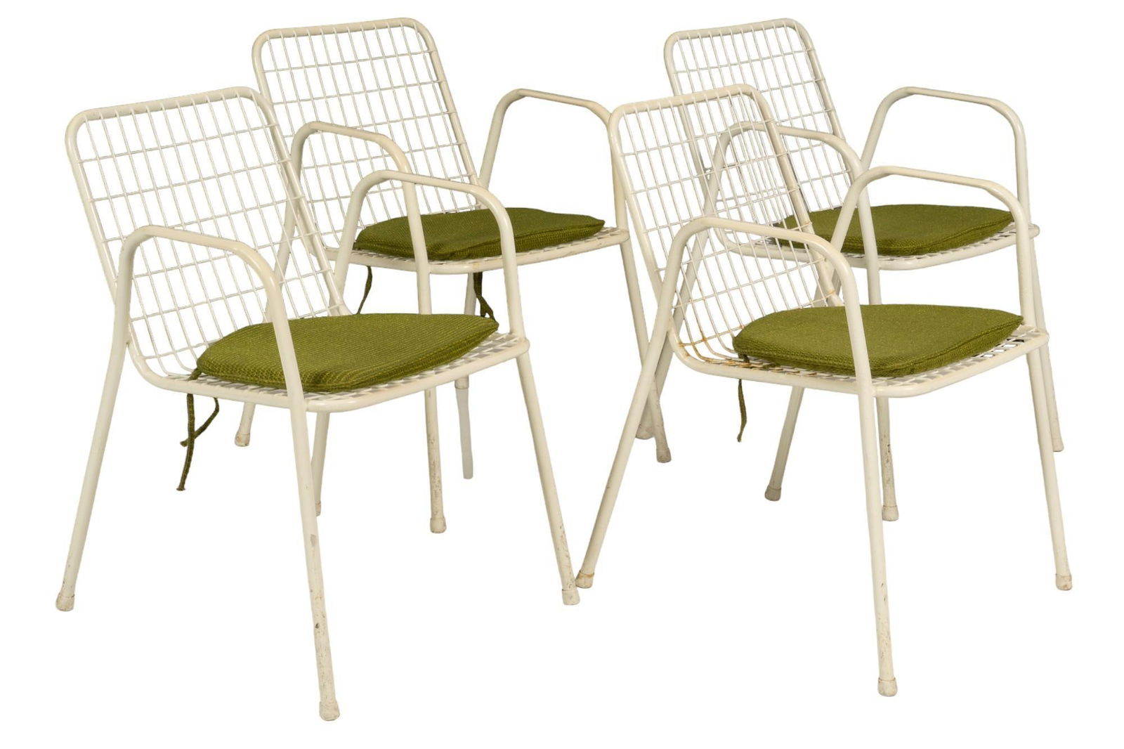 Set of (4) Mid-Century Wire Chairs (1 of 5)