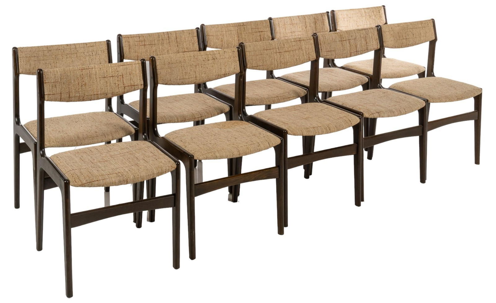 Set of (10) Mid-Century Dining Chairs (1 of 9)