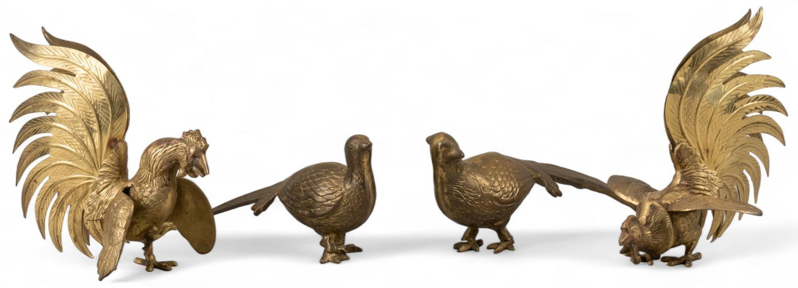 (4) Mid-Century Brass Birds (1 of 8)