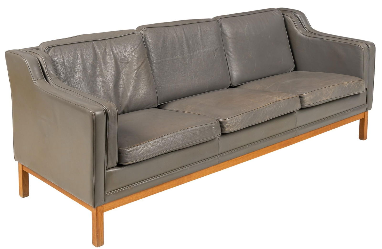 Mid-Century Leather Couch (1 of 6)