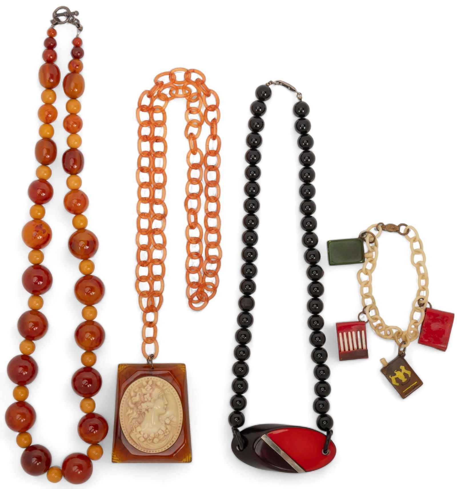 Collection of (3) Bakelite Necklaces and  Bracelet (1 of 10)
