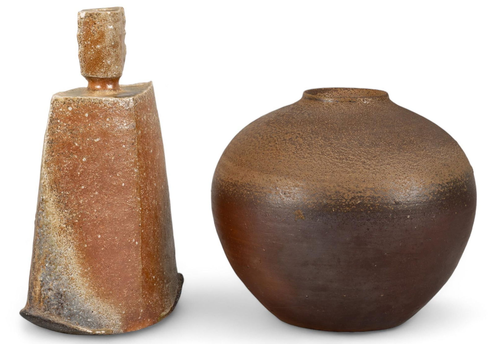 (2) Japanese Ceramic Vase and Candleholder (1 of 9)