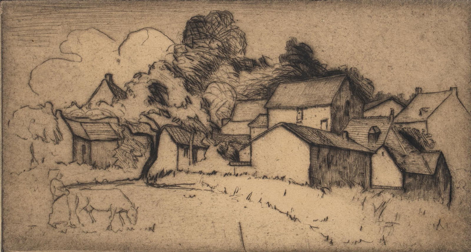 Mary Bonner, French Village Etching (1 of 5)