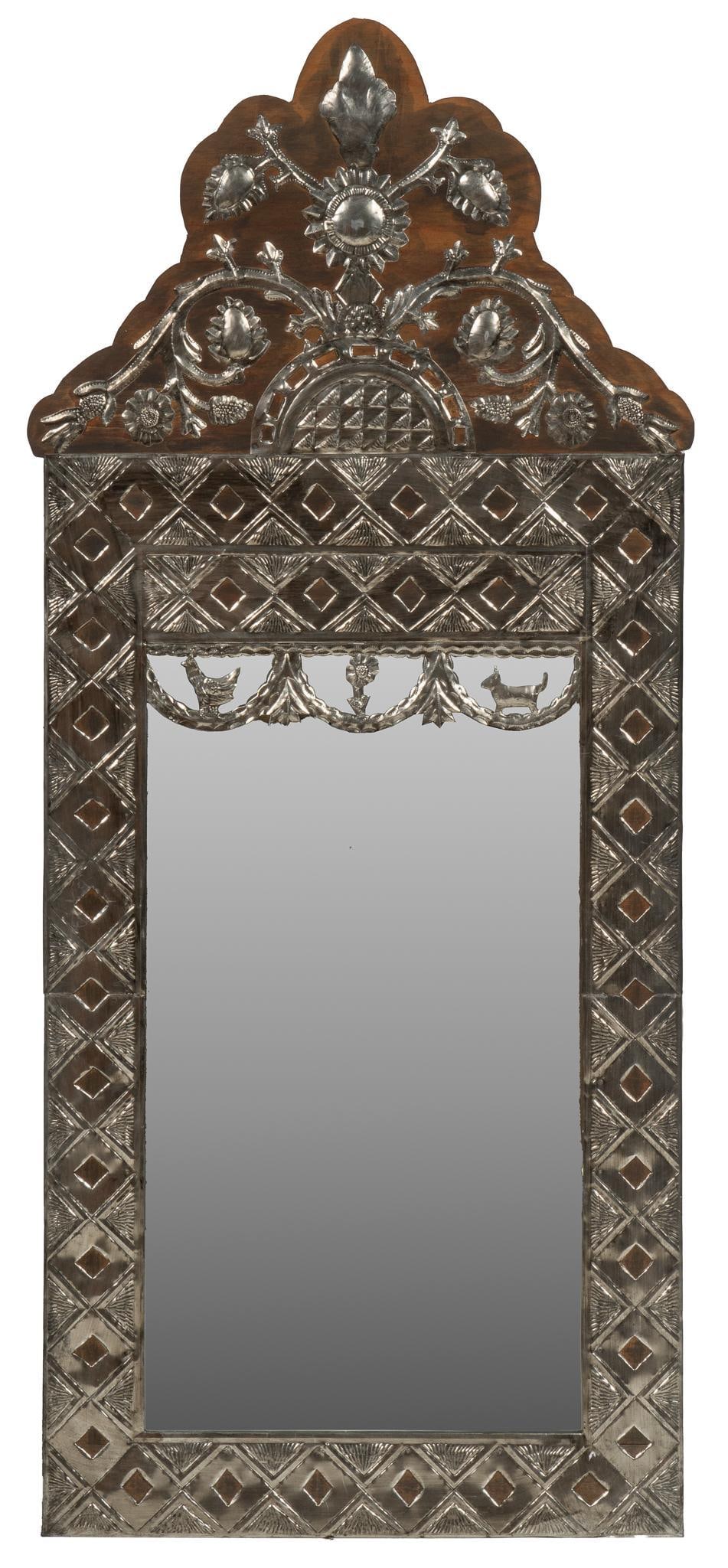 Mexican Tin and Wood Mirror (1 of 5)