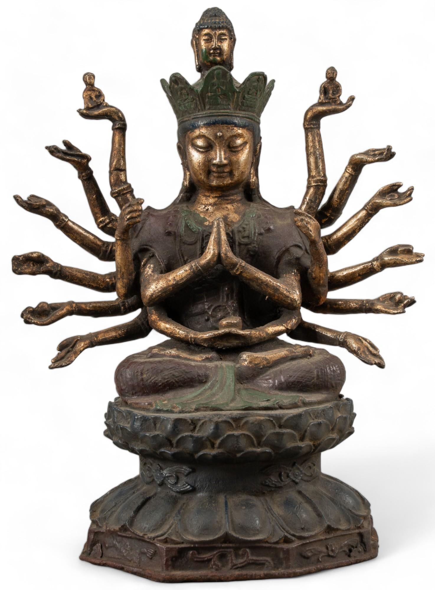 Vintage Bronze Chinese Buddha (1 of 9)