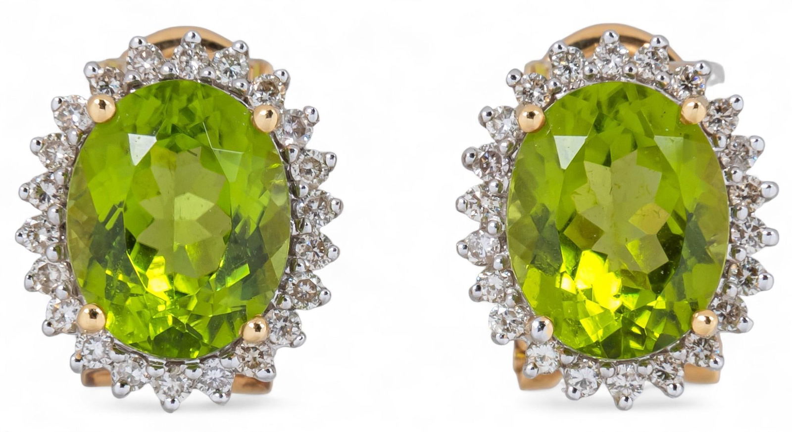 14K Gold Peridot and Diamond Earrings (1 of 5)