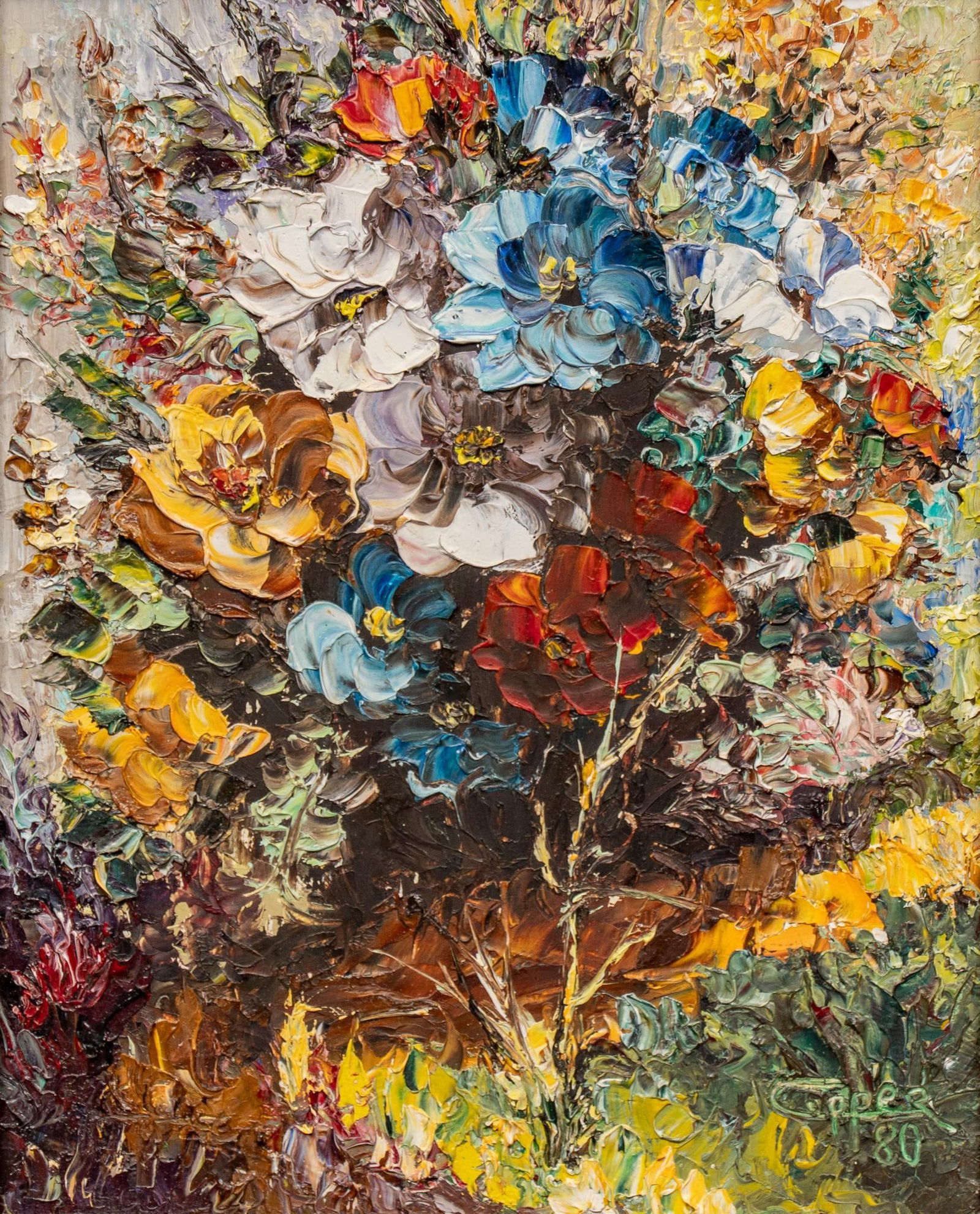 Signed Copper, Wild Flowers, 1980 (1 of 5)