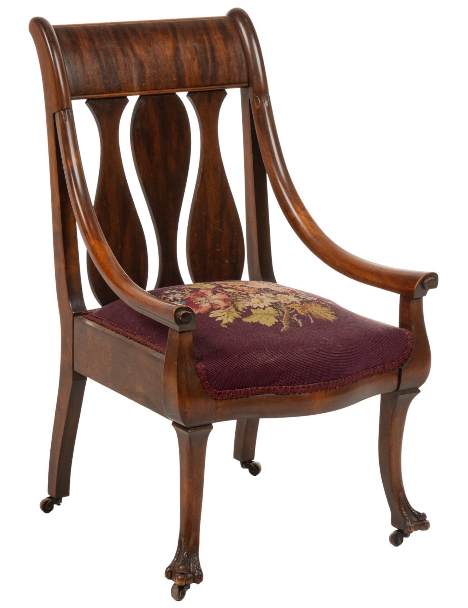 Vintage Needlepoint Arm Chair (1 of 7)