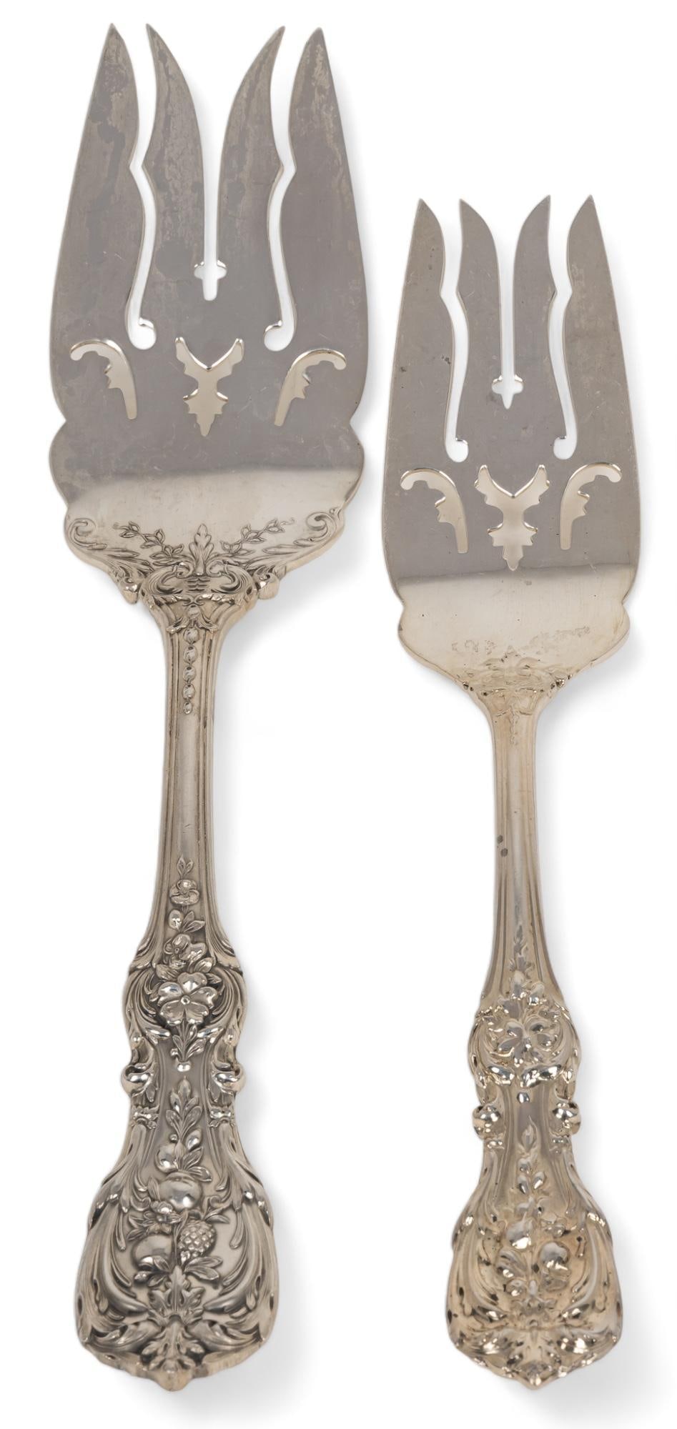 Set of (2) "Francis I" By Reed & Barton Sterling Serving Forks (1 of 6)