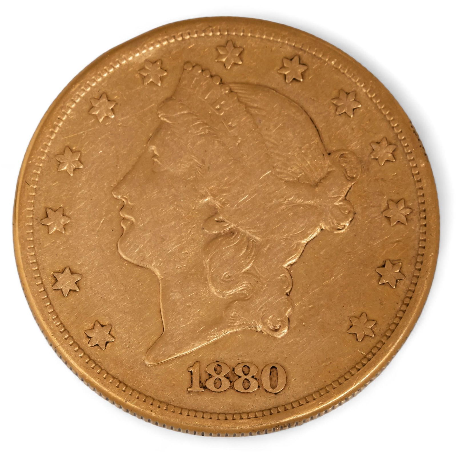 1880 $20 Gold Double Eagle Coin (1 of 2)