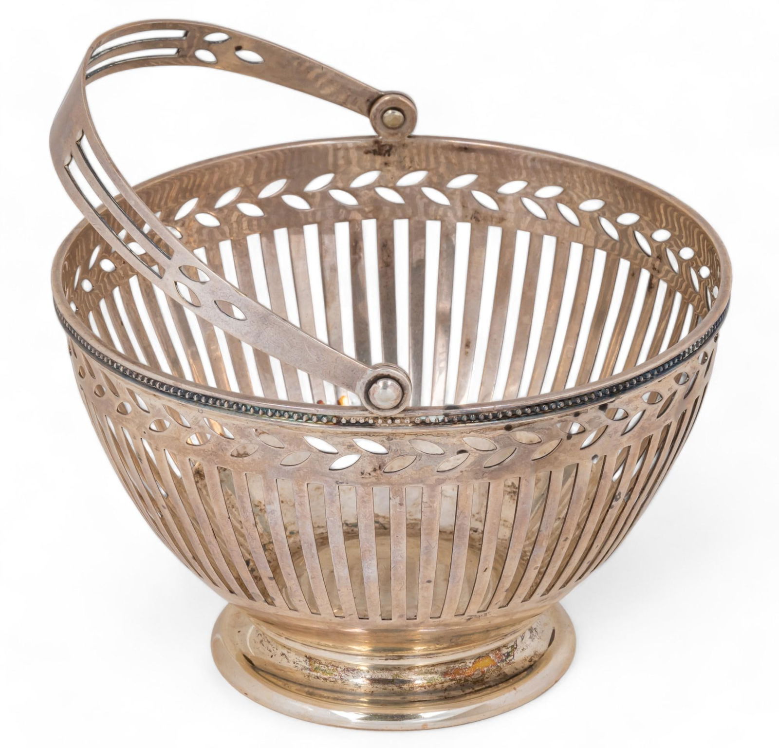 Vintage Tiffany & Co. (New York) Sterling Silver Swing Handle Sugar Basket (1 of 6)