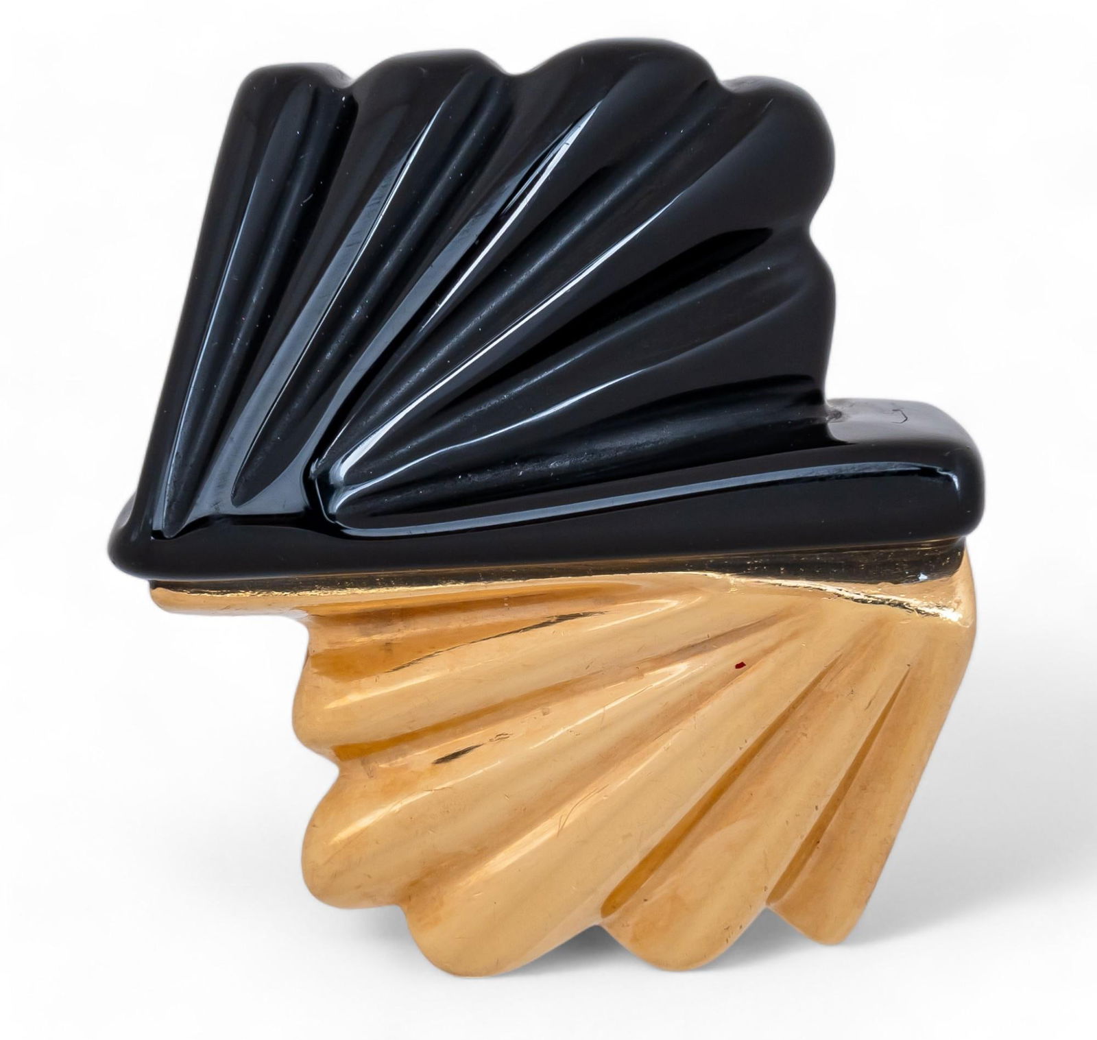 14K Gold Onyx Fan Ring (1 of 4)