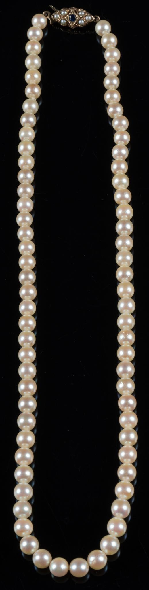 Victorian Natural Pearl and Sapphire Necklace (1 of 9)