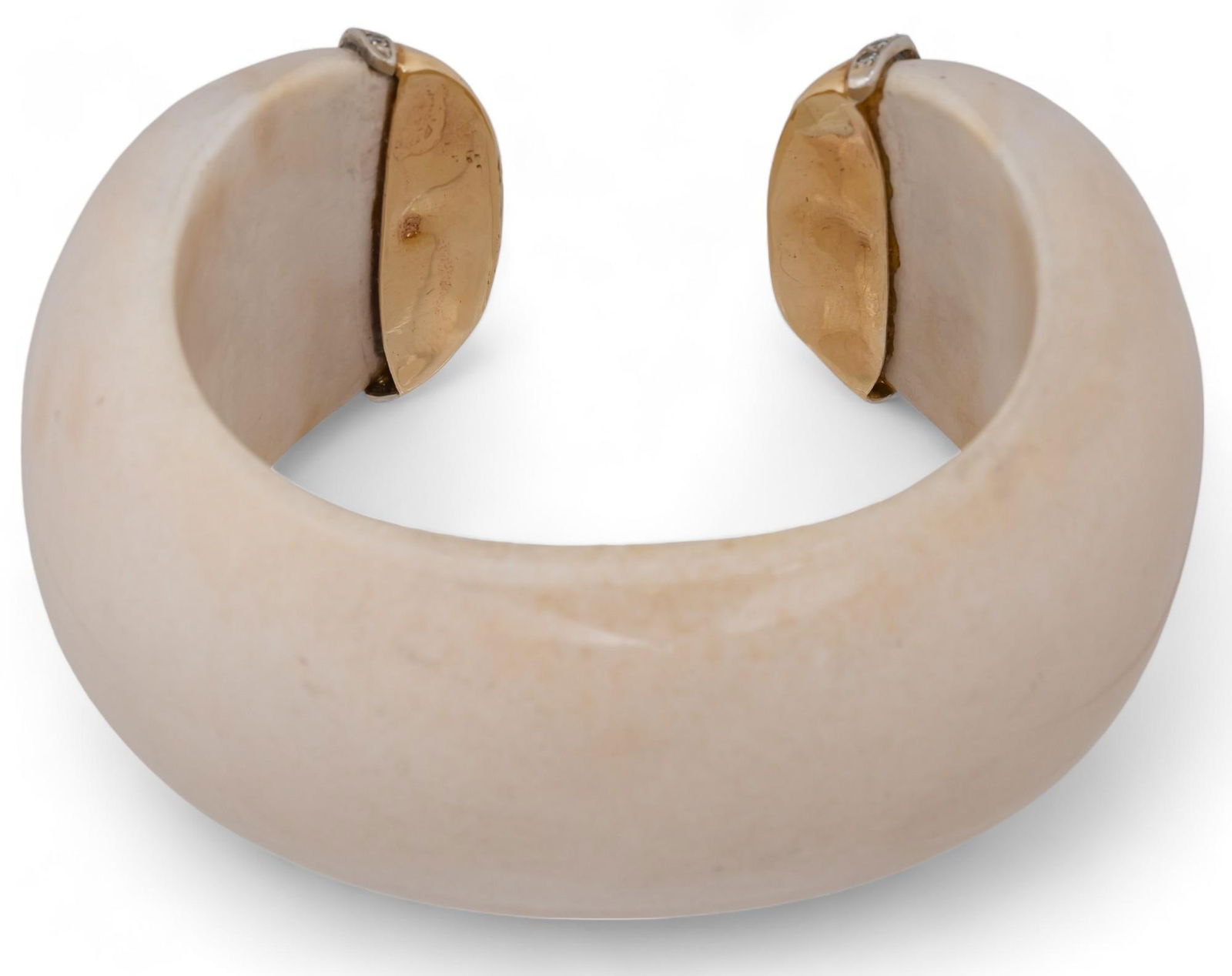 14K Gold Diamond and Tan Stone Cuff (1 of 5)