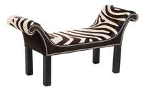 Zebra Hide Bench