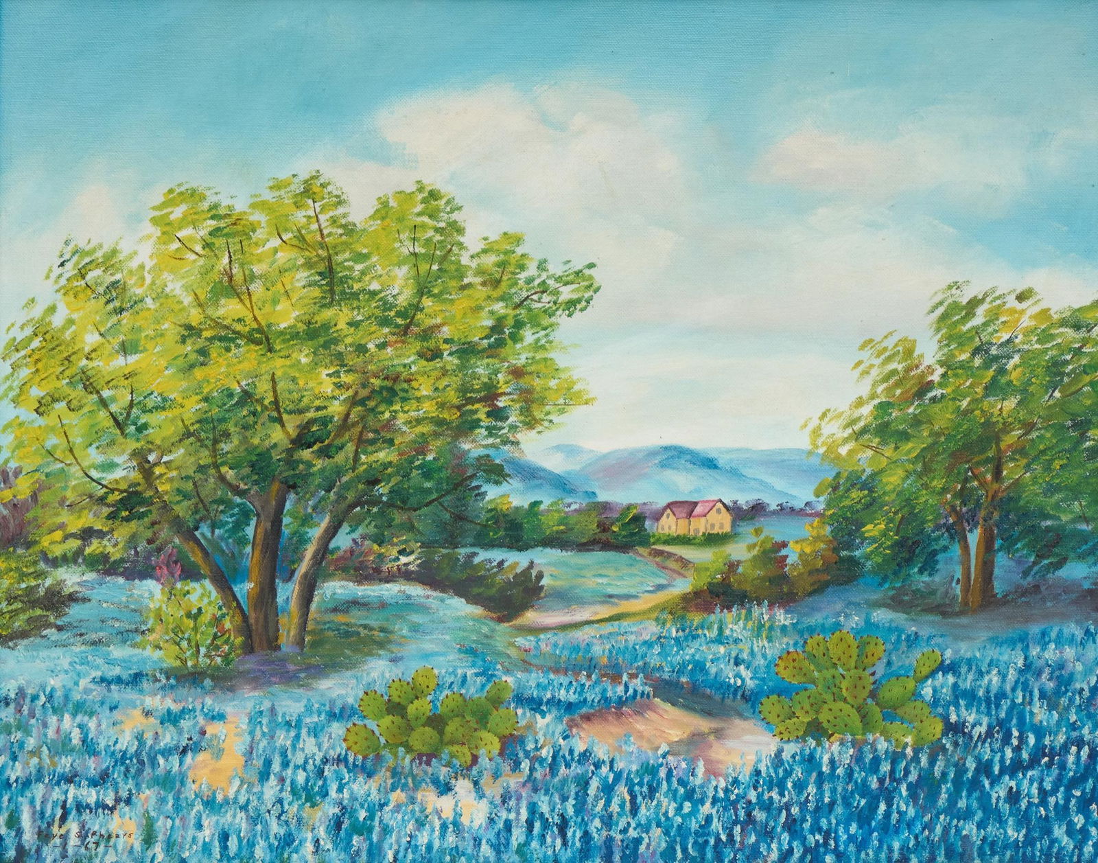 Feye S. Phears, Bluebonnet Landscape, 1967 (1 of 5)