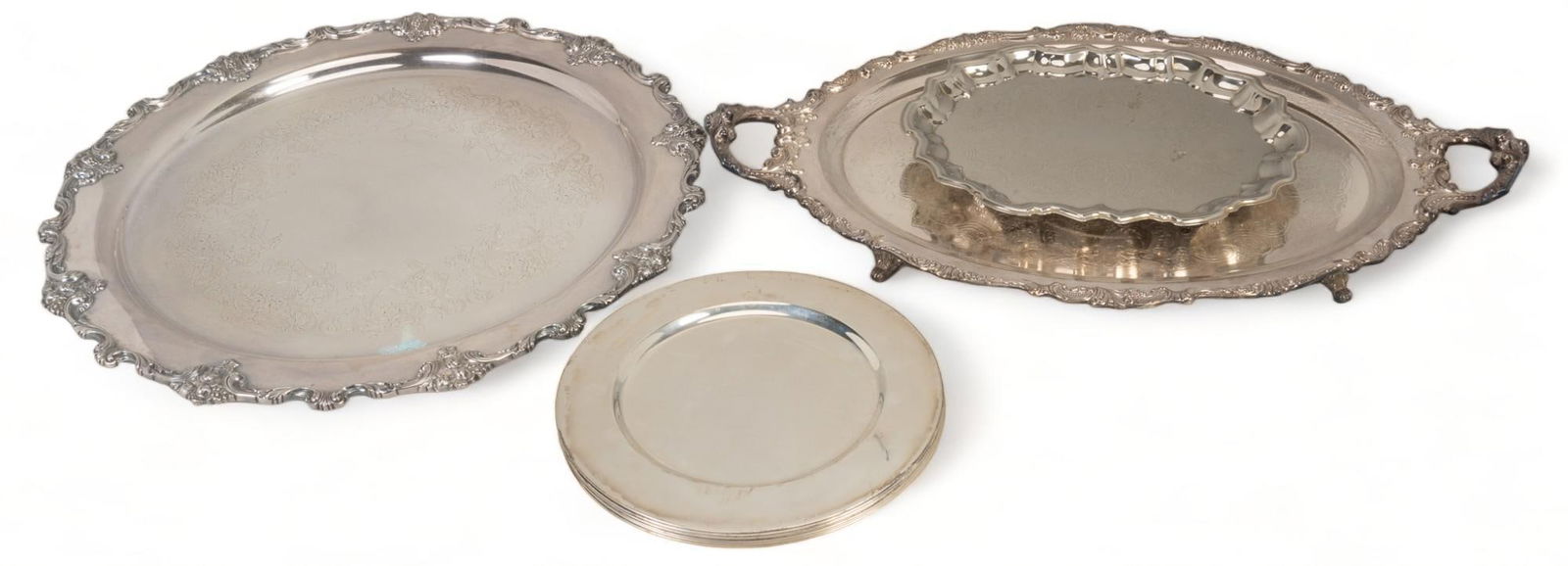 (3) Silverplate Trays (1 of 14)