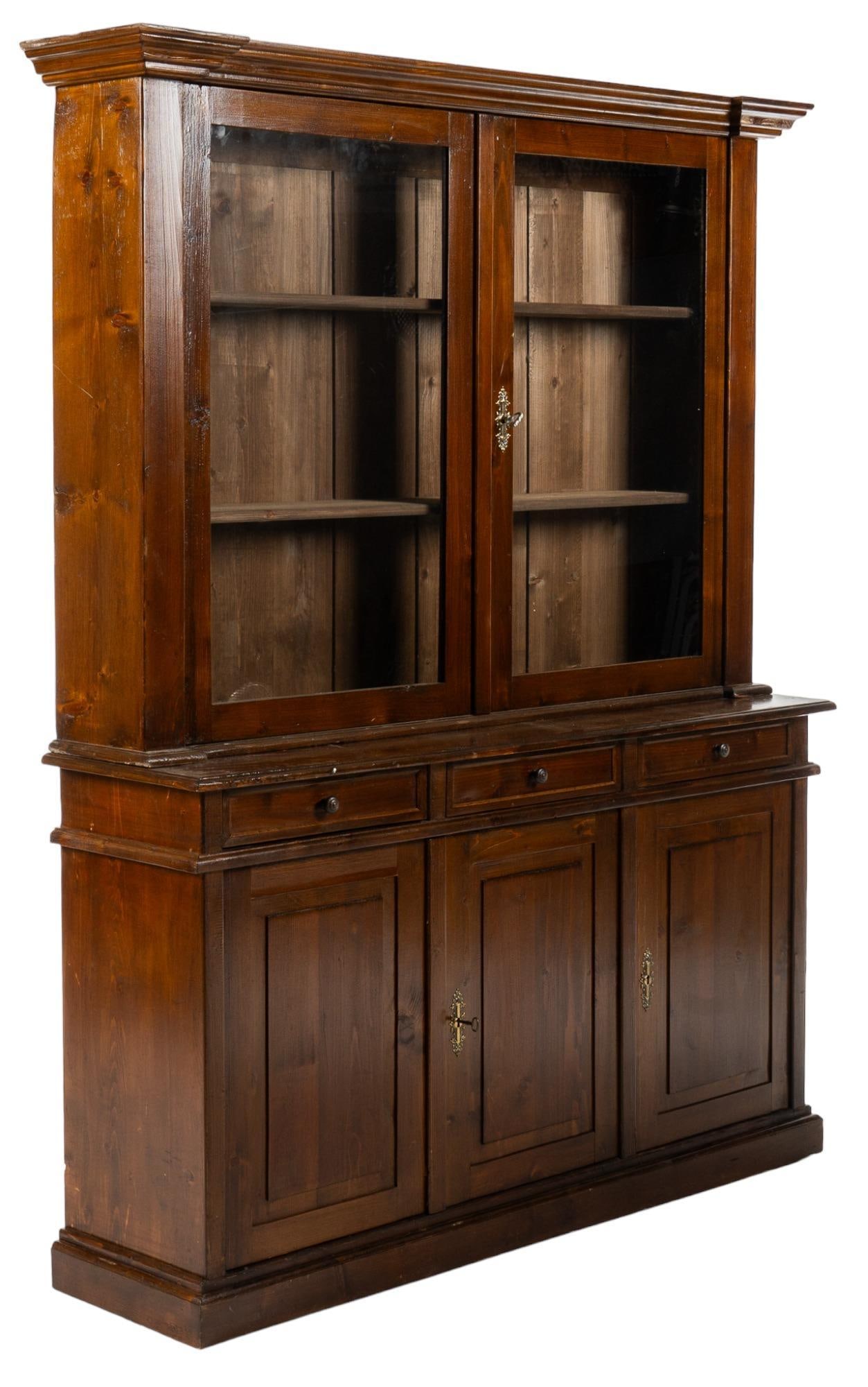 Large Wooden Display Cabinet (1 of 9)