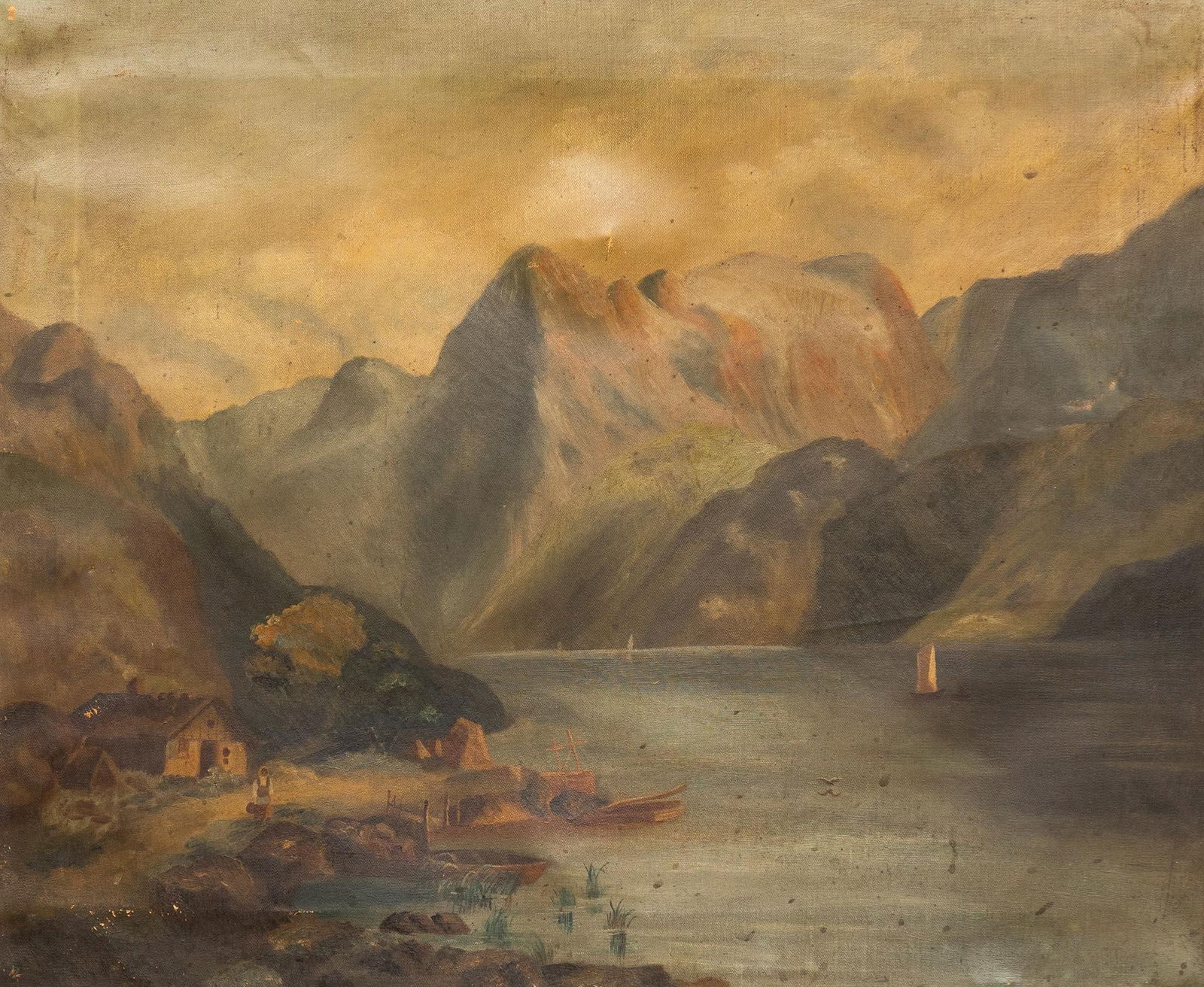 19th C. Vintage Landscape Painting (1 of 3)