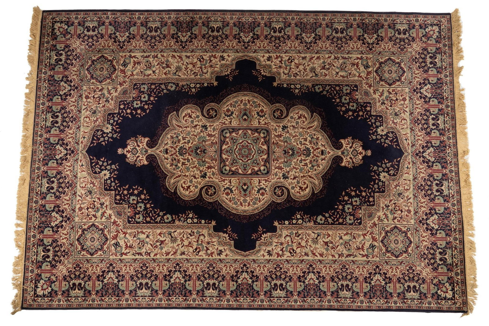 Estate Rug 11 ft. 8 in. x 8 ft. 2 in.: Estate rug 11 ft. 8 in. x 8 ft. 2 in. Shipping available for this lot through our partner 4CL; please request a shipping quote at shipping@vogtauction.com or 210-971-5750. You may also opt for a s