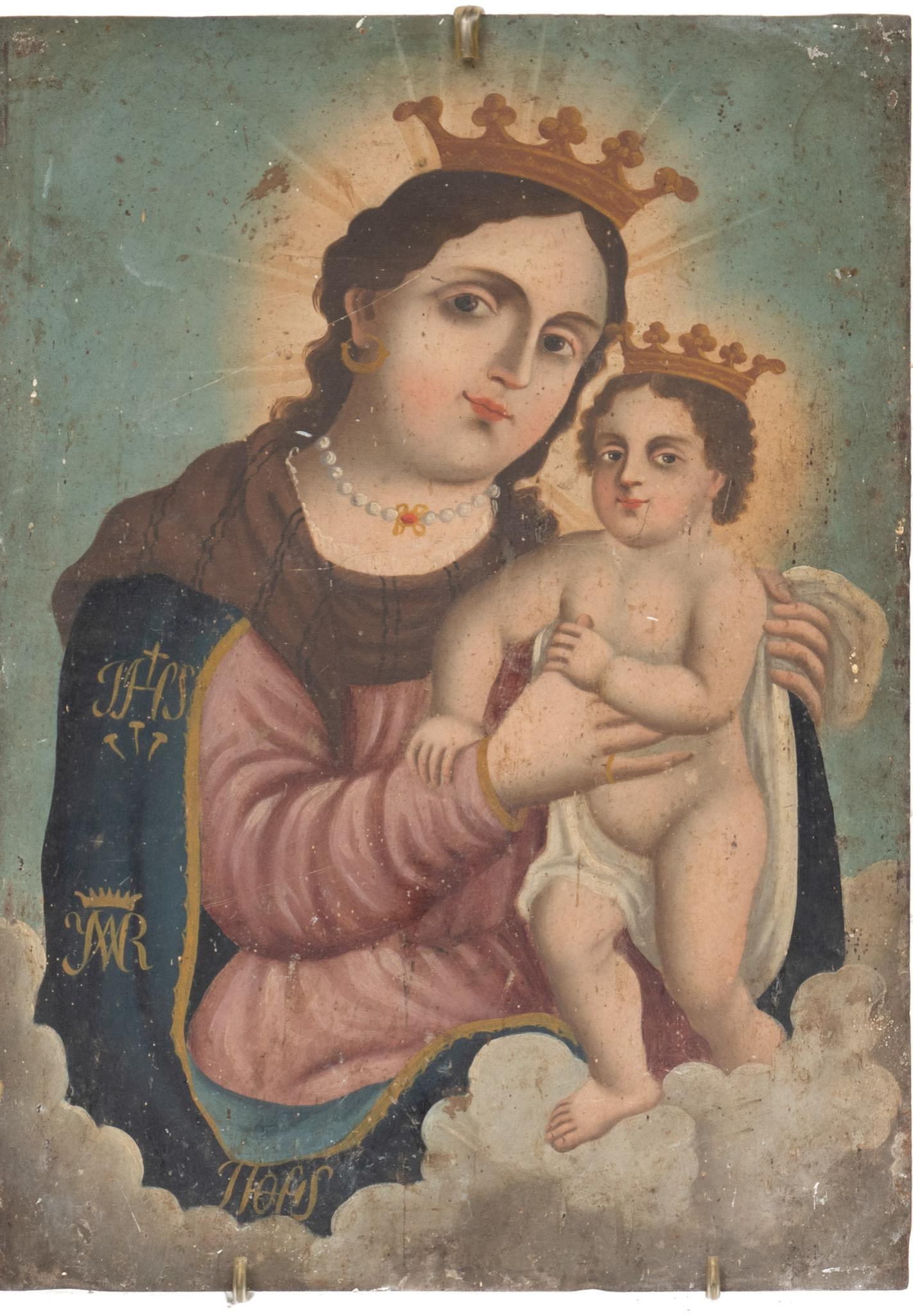 19th Century Mexican Folk Art Retablo, N.S. de Refugio (1 of 3)