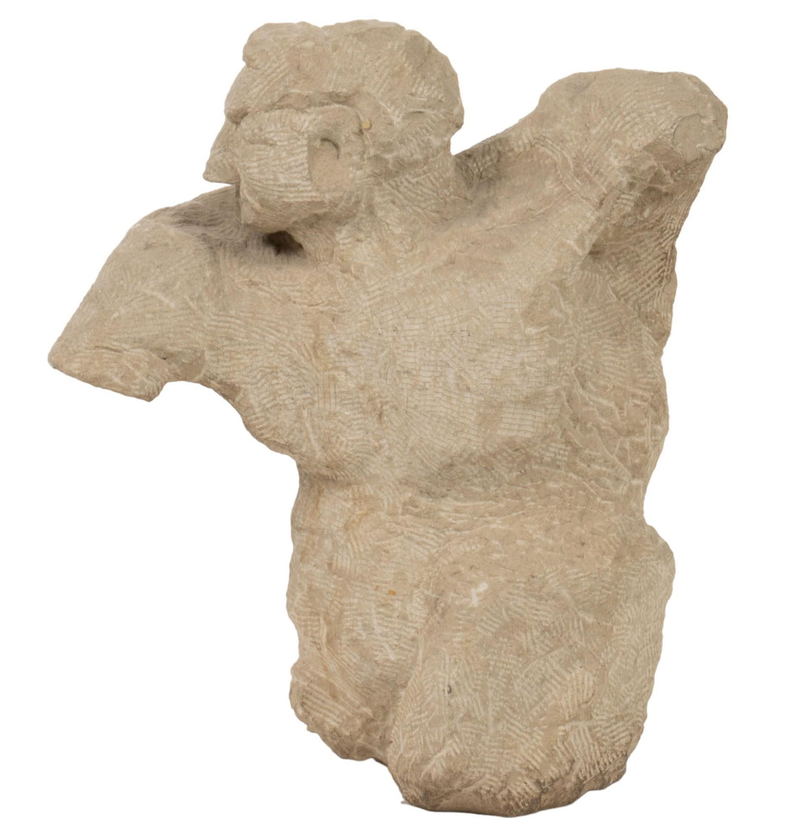 Carved Stone Figural Statue (1 of 7)