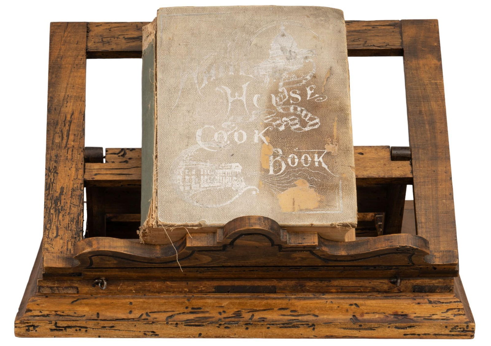 1894 White House Cookbook with Book Stand (1 of 10)
