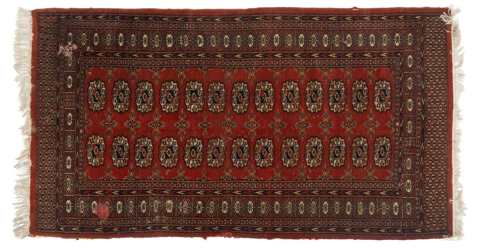 Handmade Estate Rug, 5 ft. 7 in. x 3 ft.: Handmade estate rug, 5 ft. 7 in. x 3 ft. Shipping available for this lot through our partner 4CL; please request a shipping quote at shipping@vogtauction.com or 210-971-5750. You may also opt for 