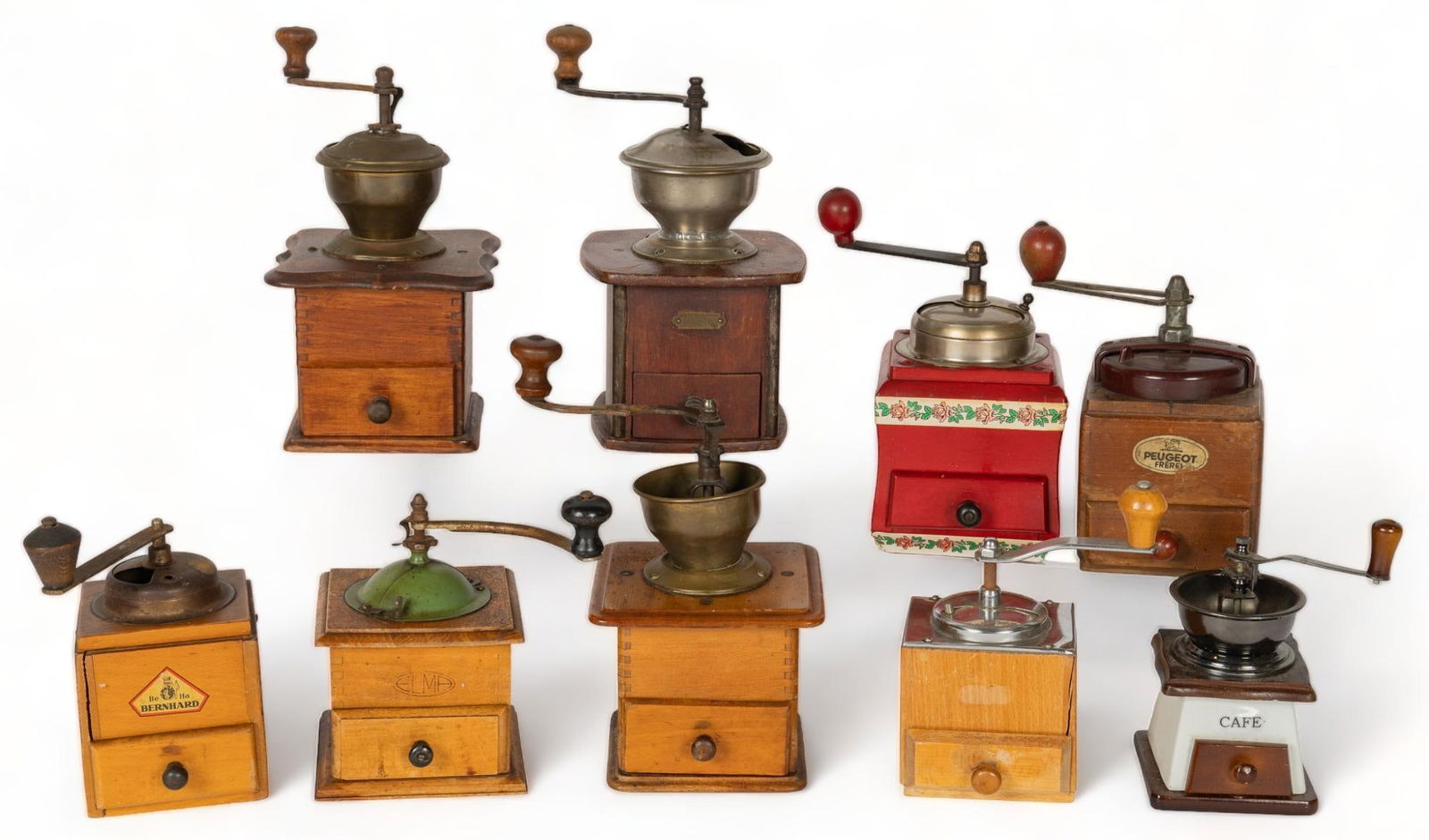 Collection of (9) Vintage Coffee Bean Grinders (1 of 7)