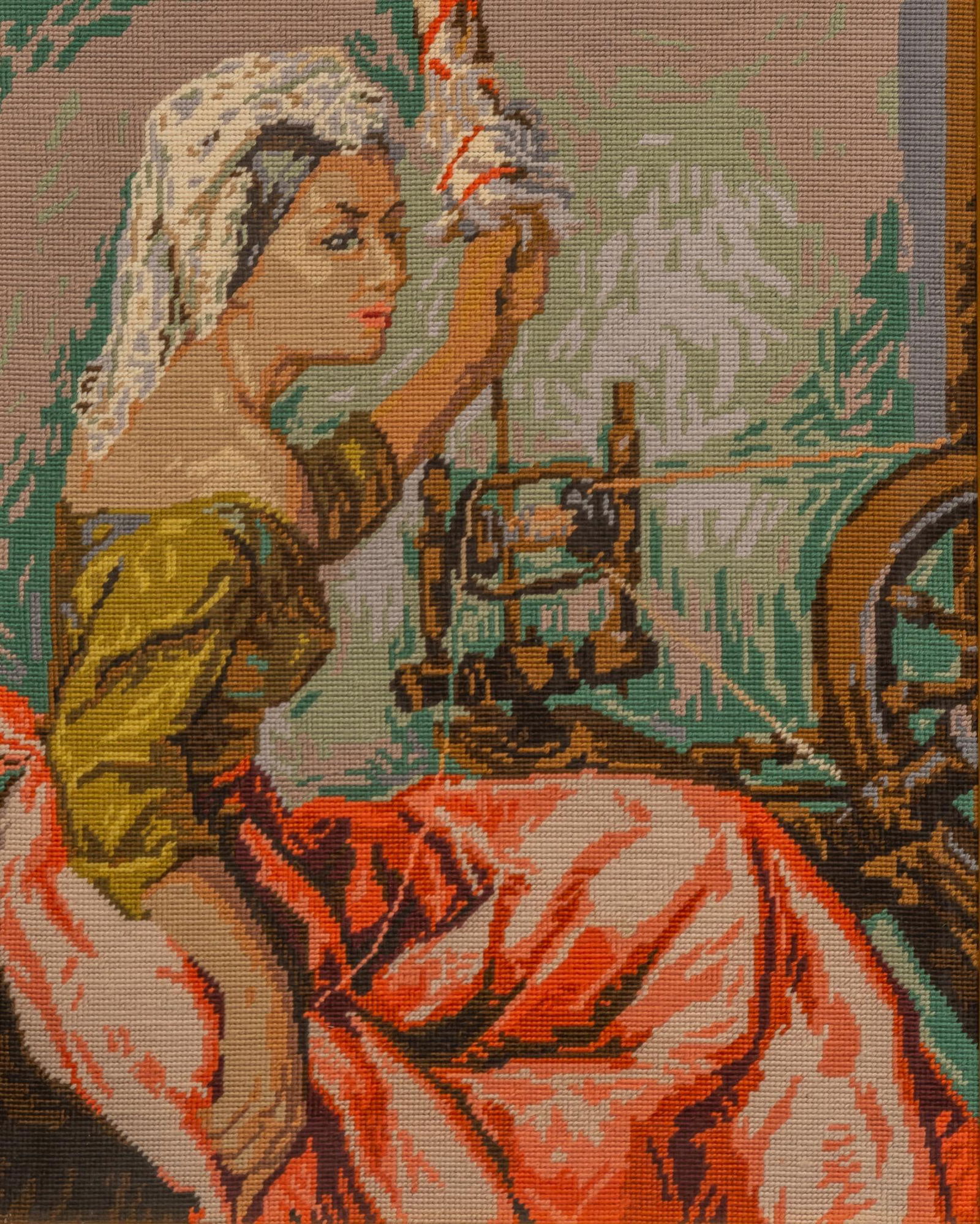 French Needlepoint under Glass (1 of 3)