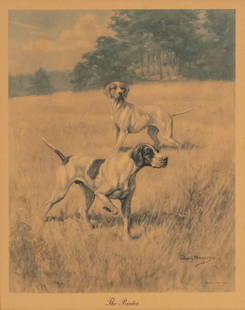 Edwin Megargee, "The Pointer": Edwin Megargee (1883-1958, New York), &#34;The Pointer&#34;, offset lithograph  &euro;‹&euro;‹&euro;‹&euro;‹&euro;‹&euro;‹&euro;‹Provenance: A San Antonio, Texas collection  We happily p