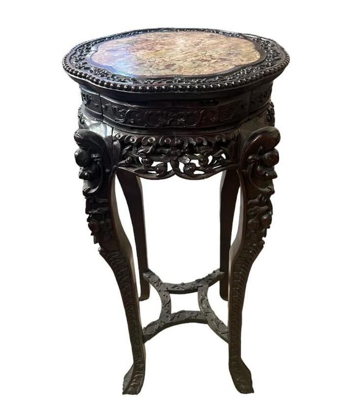 Chinese Style Pedestal Table (1 of 1)