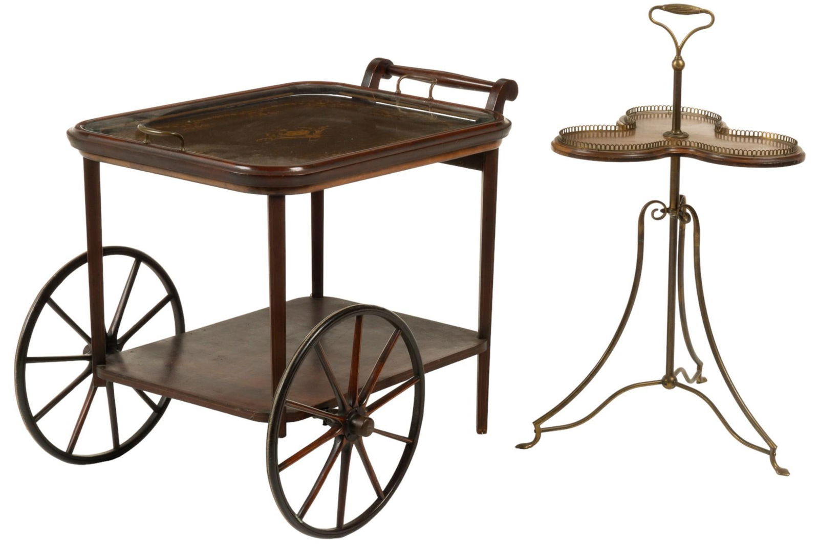 English Tea Cart and English Clover Shaped Table (1 of 10)