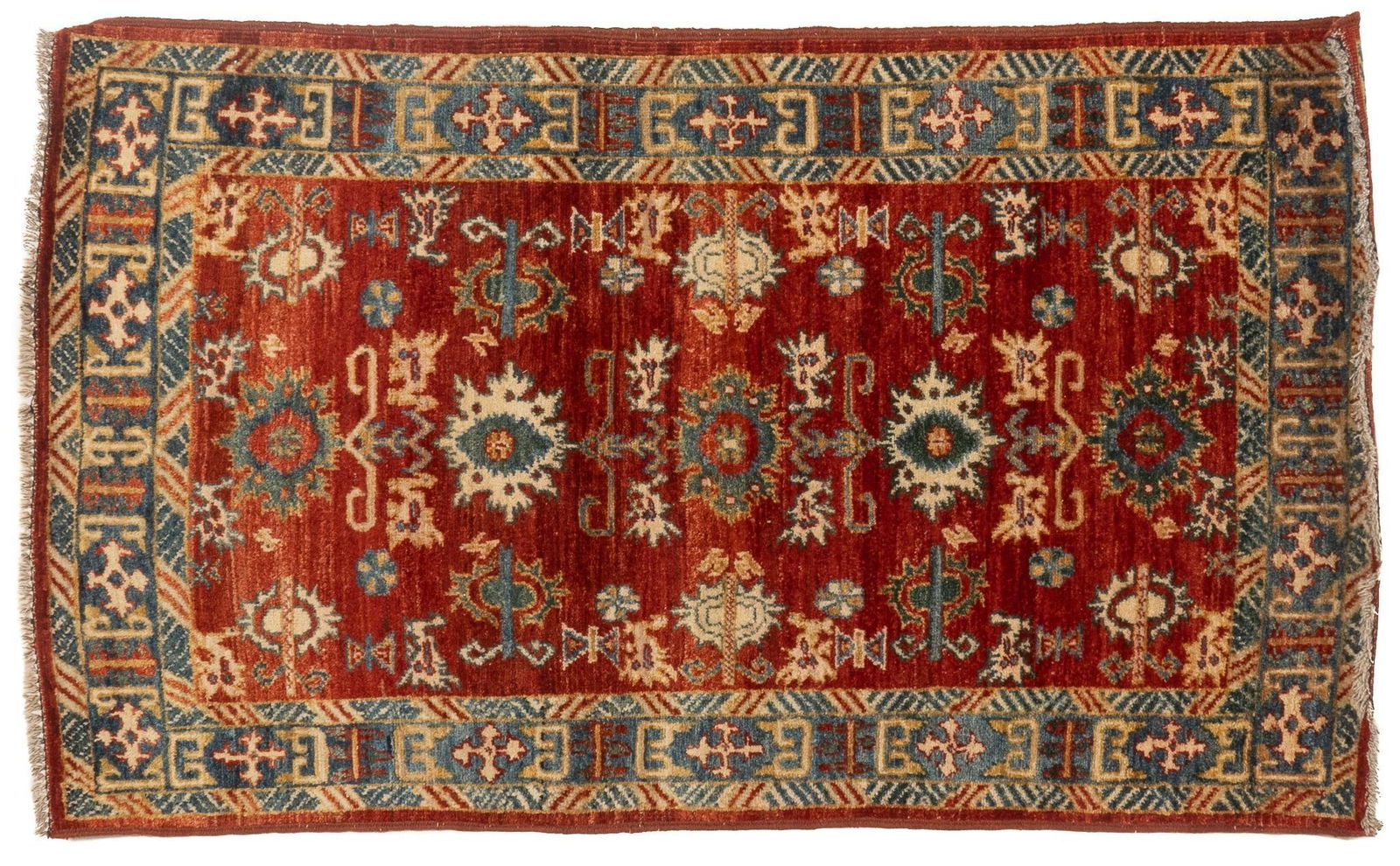 Handwoven Estate Rug, 4 ft. 6 in. x 2 ft. 8 in.: Handwoven estate rug 4 ft. 6 in. x 2 ft. 8 in. Shipping available for this lot through our partner 4CL; please request a shipping quote at shipping@vogtauction.com or 210-971-5750. You may also