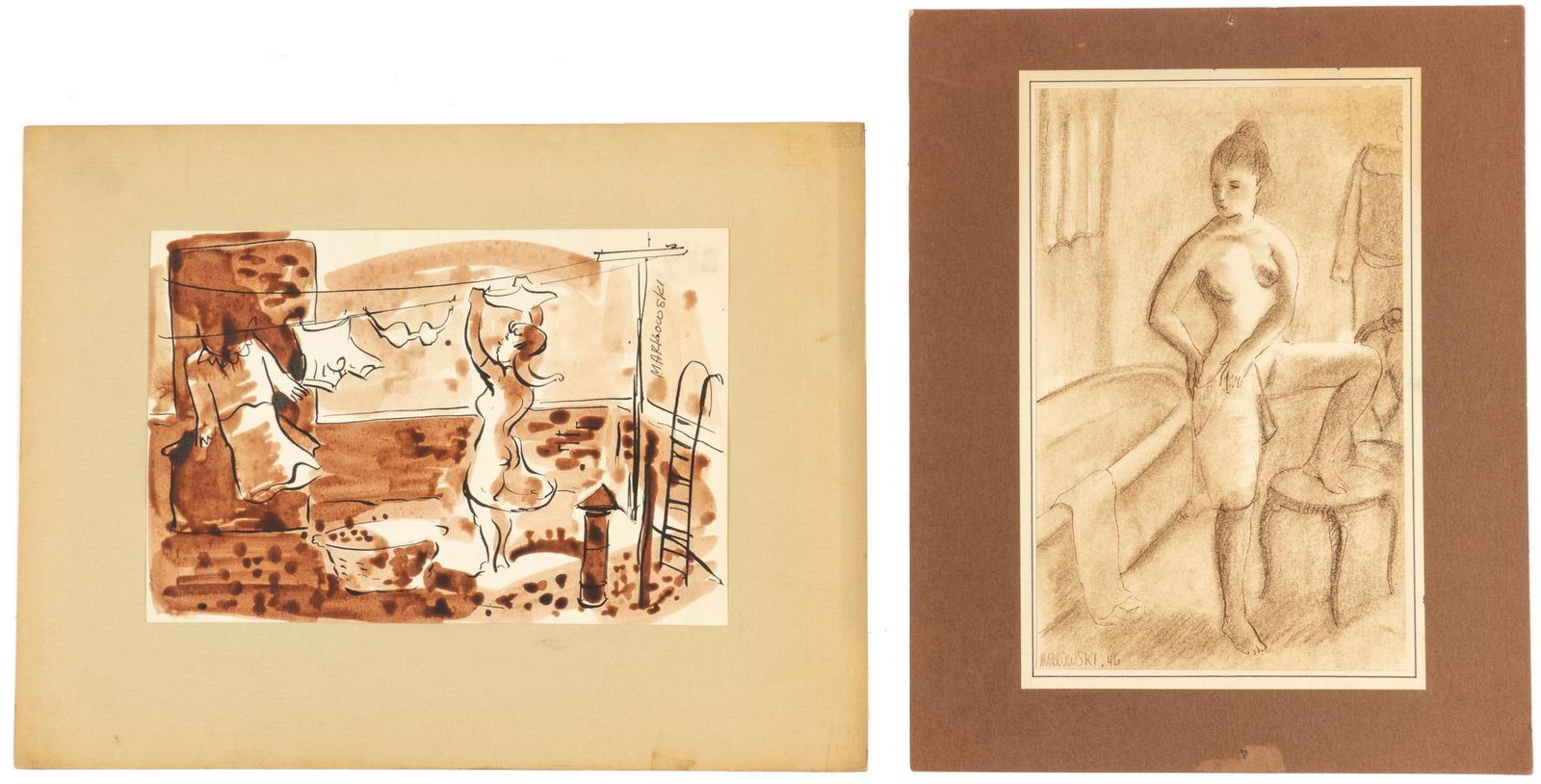 Bill Markowski, (2) Studies of Bathing Women (1 of 4)