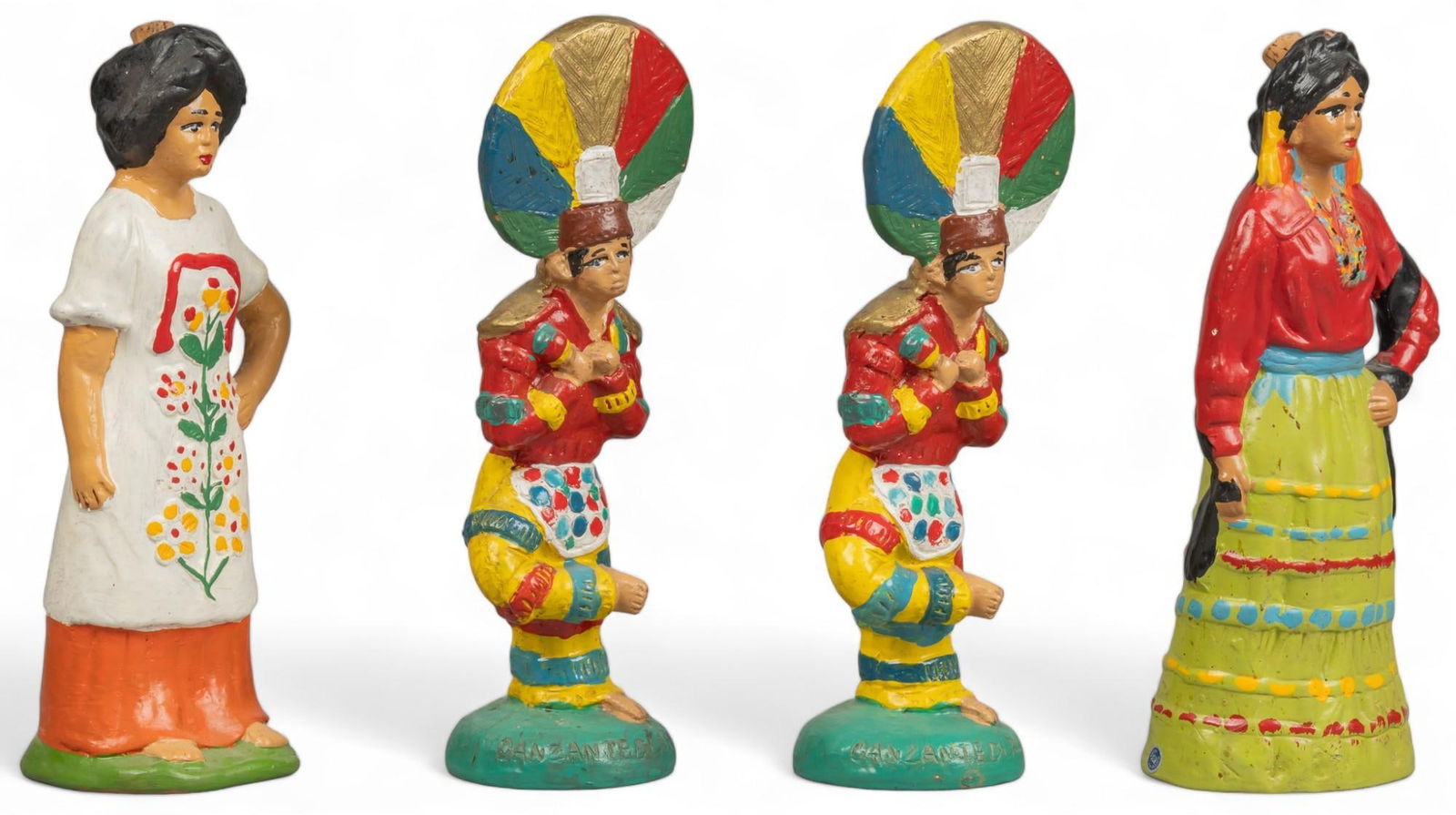 Set of (4) Tlaqupaque Figural Bottles (1 of 6)