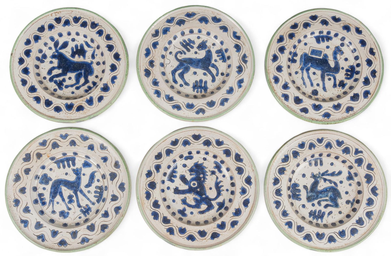 Set of (6)  ND Dolfi Ceramic Chargers (1 of 12)