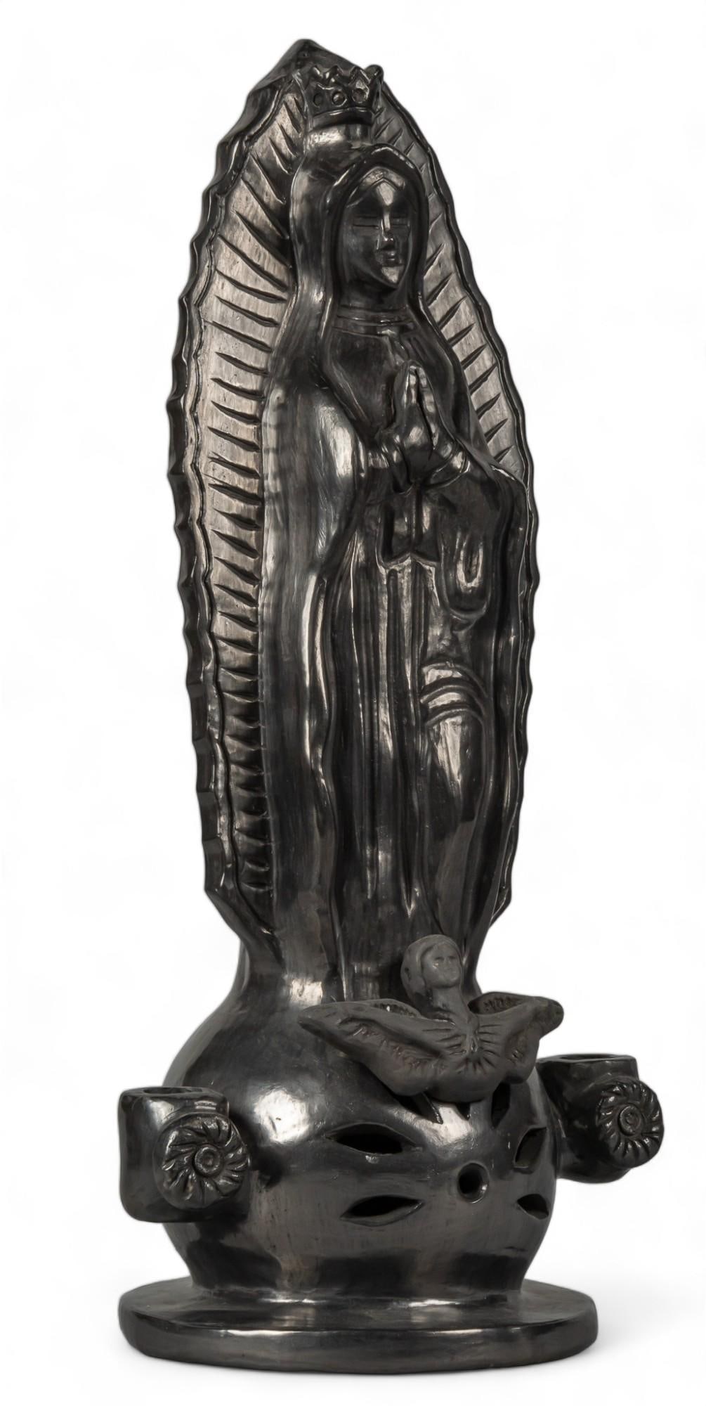 Alfareria Simon Reyna, Barro Negro, Virgen Candelabra (1 of 12)