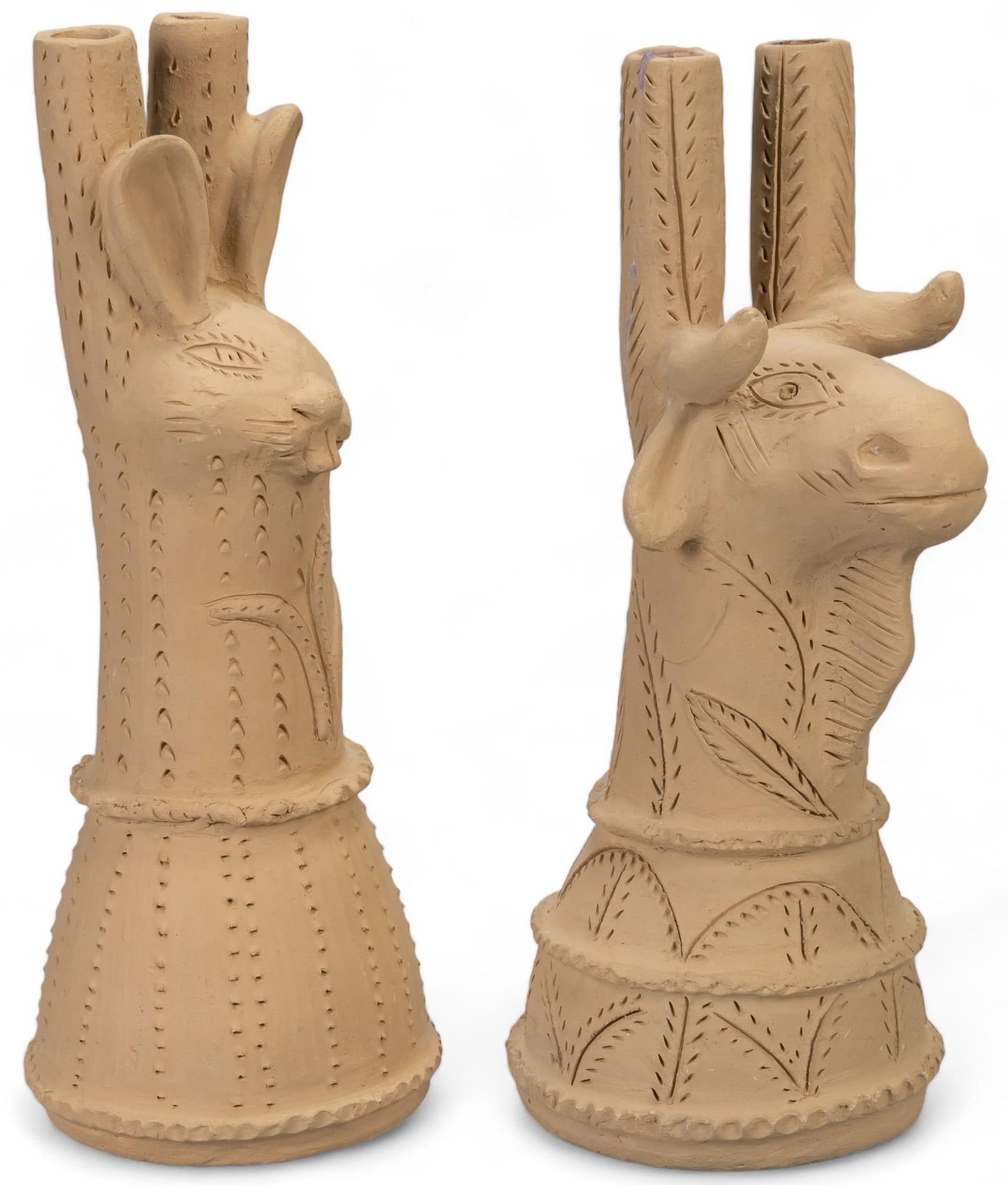 (2) Irma Garcia Blanco Style Candlesticks (1 of 7)