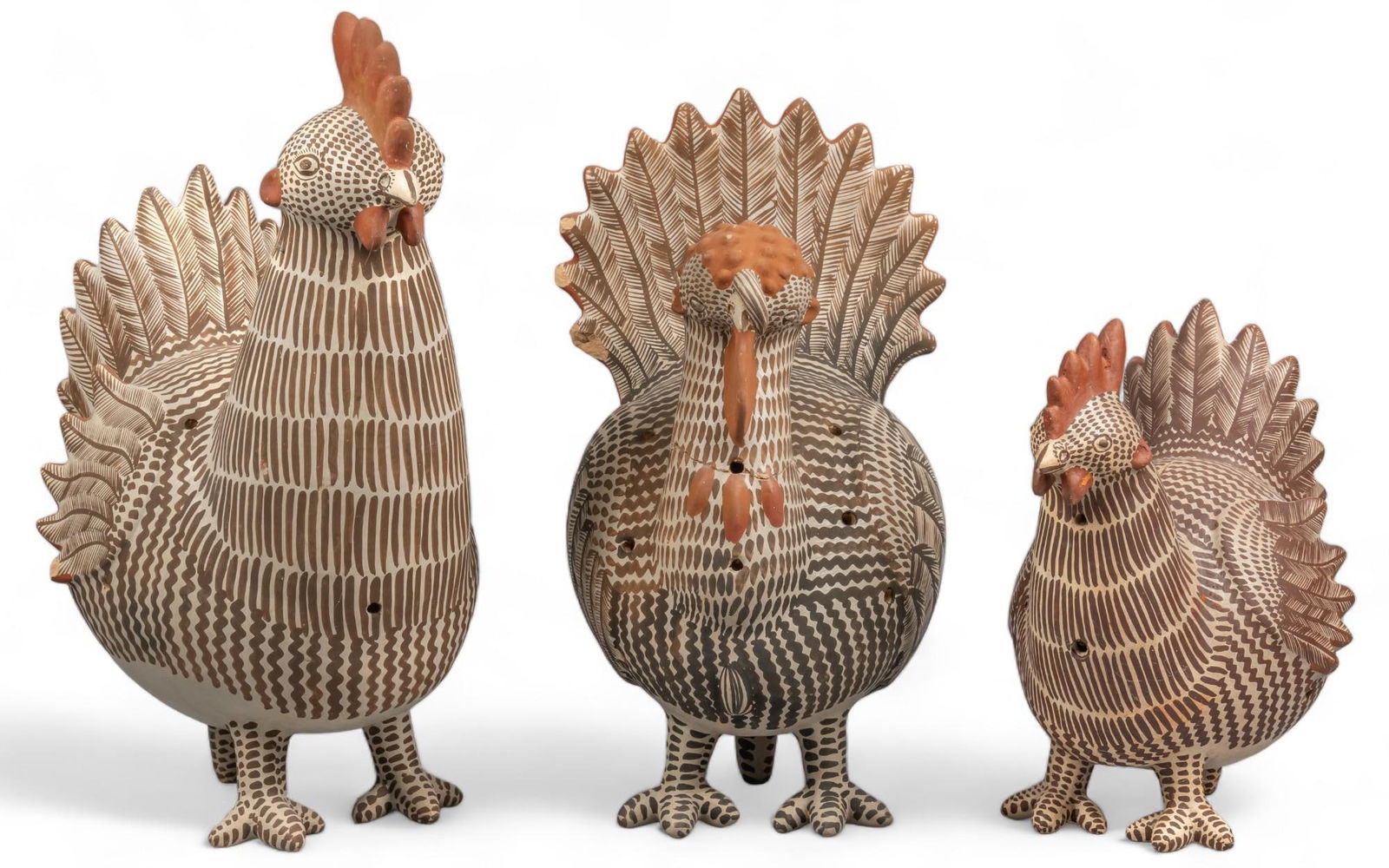 Set of (3) Ceramic Rooster Banks (1 of 11)