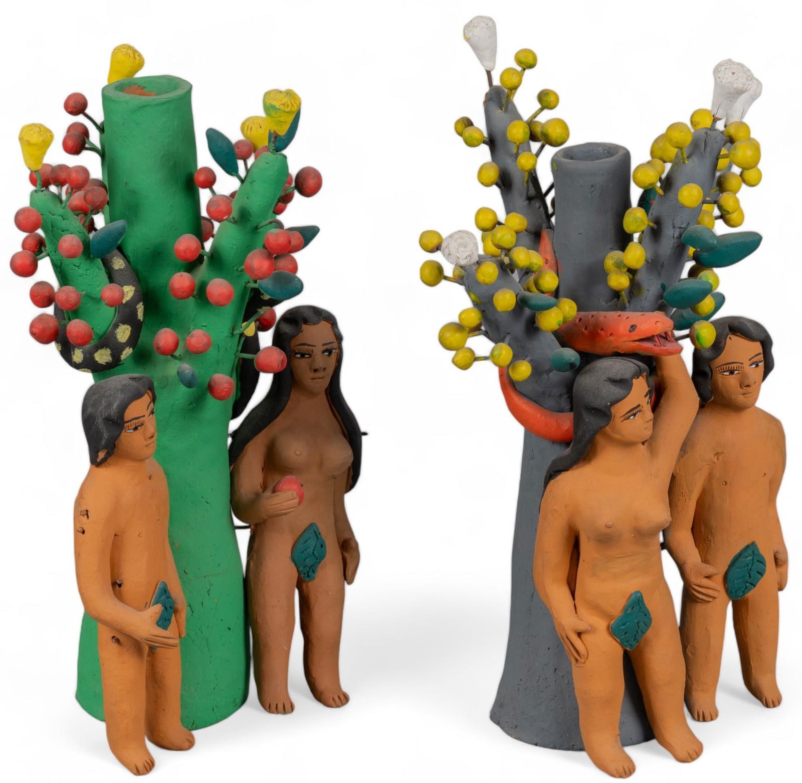 Pair of Mexican Folk Art Candlesticks (1 of 7)