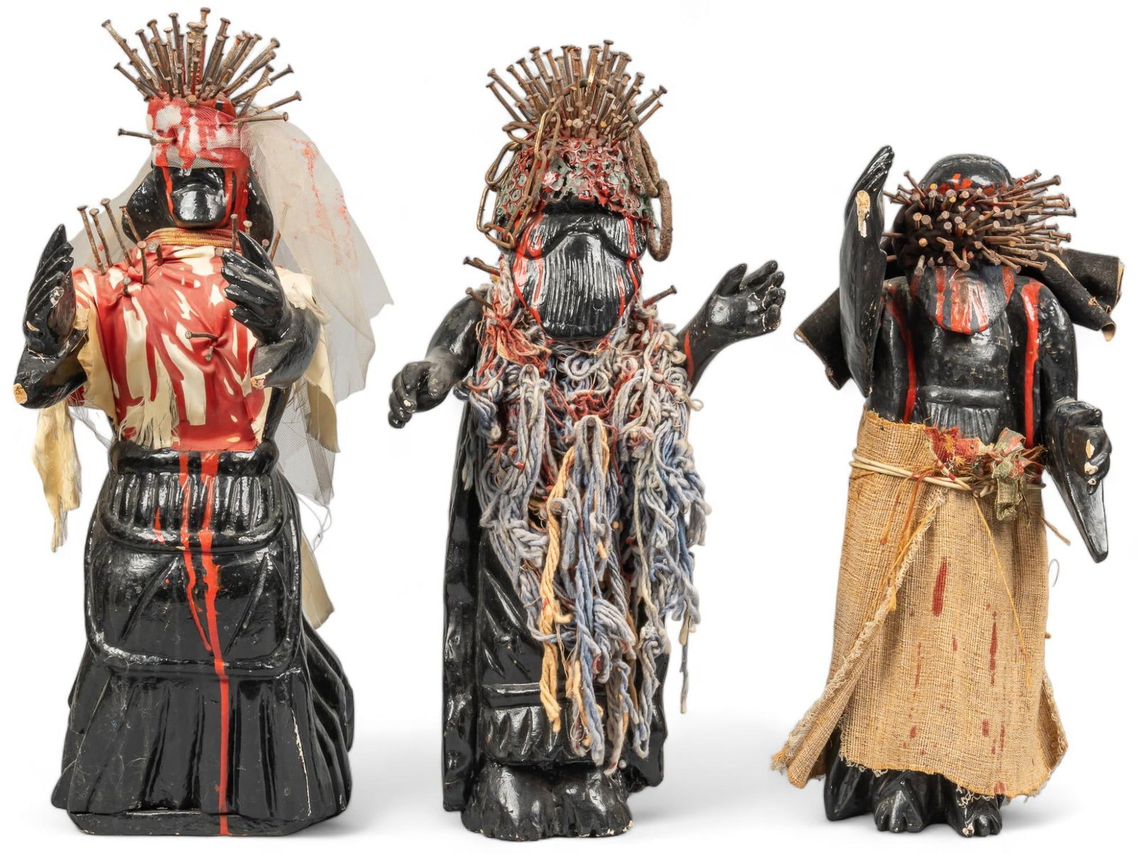 (3) Mexican Folk Art Fetish Dolls (1 of 12)
