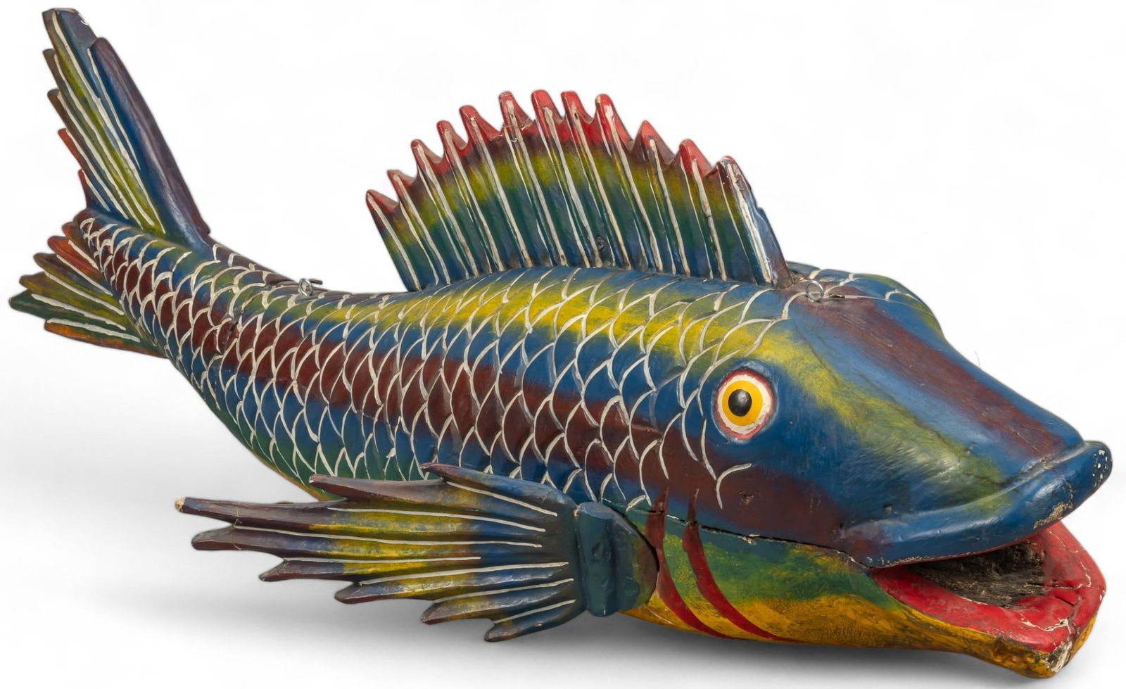 Mexican Folk Art Rainbow Fish Sculpture (1 of 13)