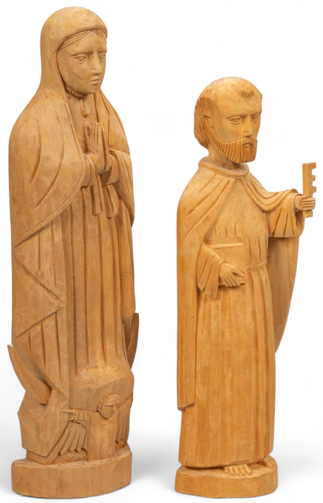 Eliseo Castillo Castillo, Carved Virgen de Guadalupe and St. Peter (1 of 8)