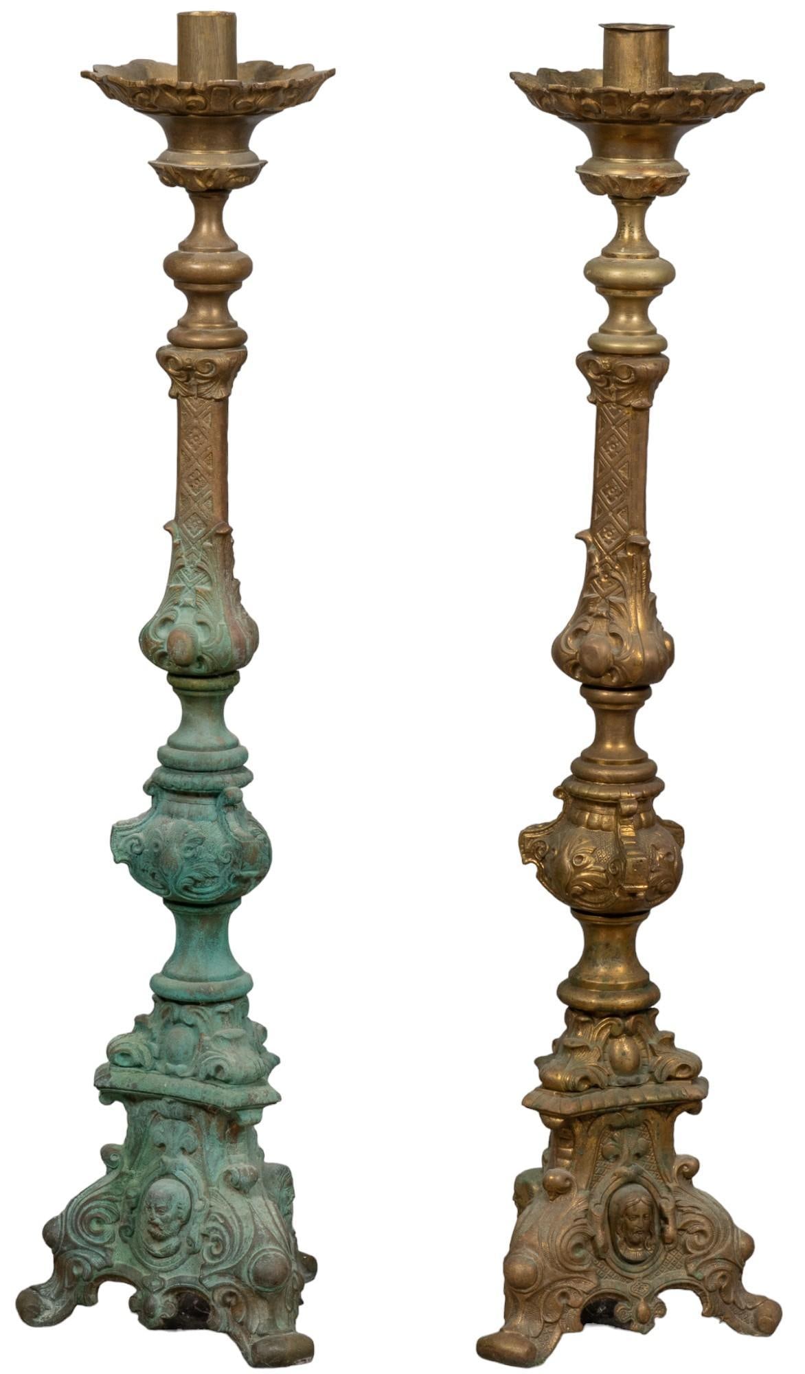 Pair of Vintage Brass Candlesticks (1 of 8)