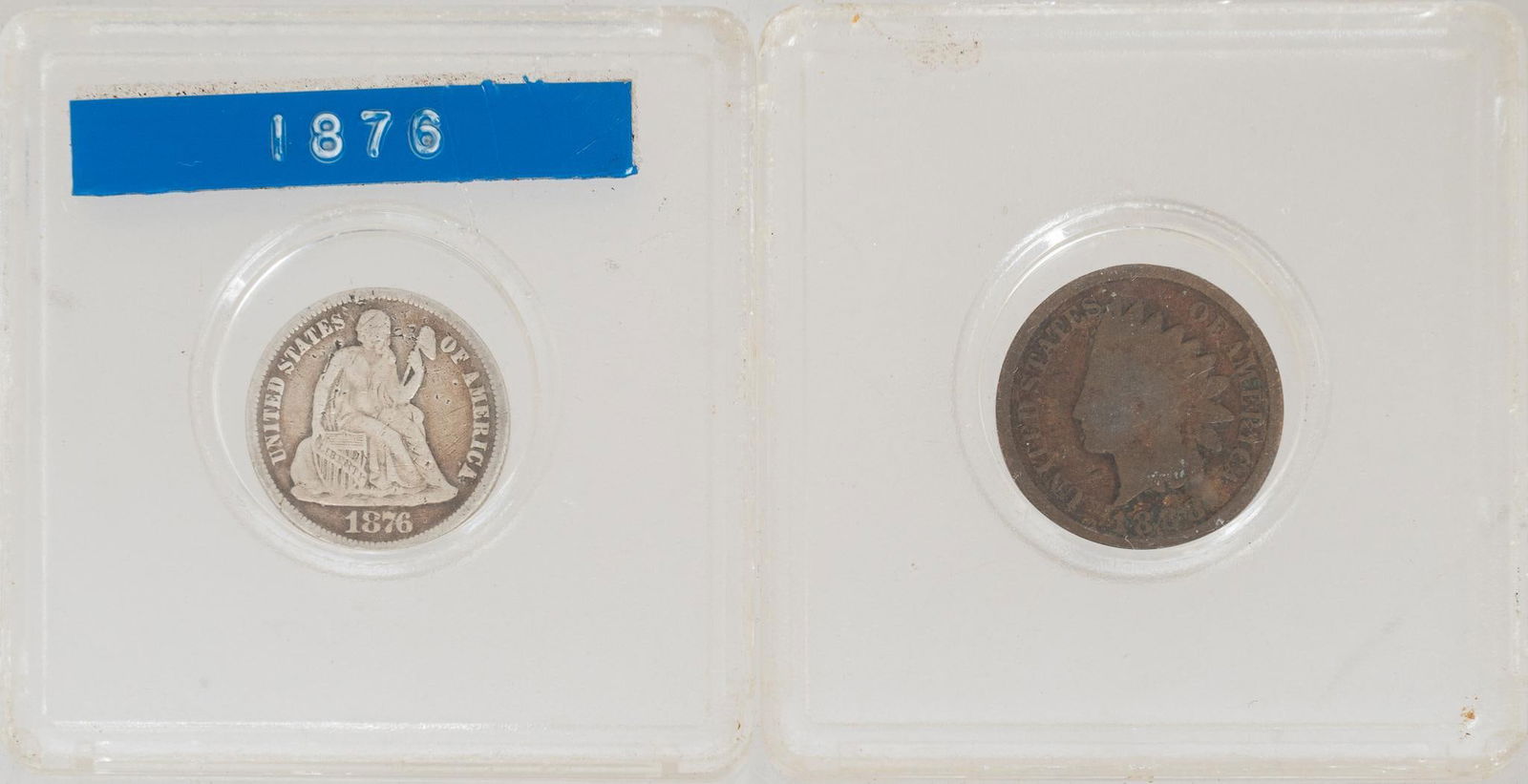 One Liberty Half Dime and One Indian Head Penny (1 of 4)